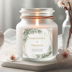 Élégant boho eucalyptus vert or Stickers