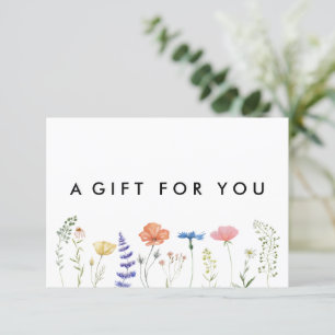 Elegant Boho Floral Fleur sauvage certificat cadea