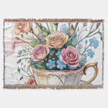 Élégant boho floral lanceur couverture