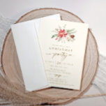 Elégant Boho Noël Fête Invitation Crème Or<br><div class="desc">Découvrez une fusion enchanteresse d'élégance et de boho avec notre Boho Poinsettia Christmas Party Invitation. Cette invitation exquise est pensée pour imprégner l'esprit de la saison d'une touche de charme artistique. Plongez vos invités dans l'opulence crémeuse accentuée par des éléments dorés gracieux, créant une ambiance de fête raffinée. Le design...</div>