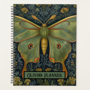 Élégant boho rétro Luna moth botanique