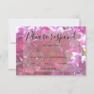Élégant boho rose florales fleurs hydrangées RSVP