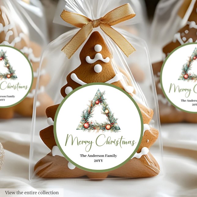 Elegant Boho Watercolor Holiday Gift Wrap Sticker (Elegant Boho Watercolor Holiday Gift Wrap Sticker

)