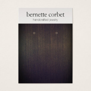 Élégant Bois doux Argent de l'oreille carte d'affi