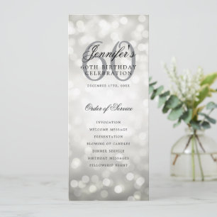 Elégant Bokeh 60e anniversaire programme avec menu
