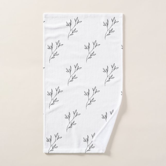 Elegant Botanical Hand Towel  (Serviette à main)