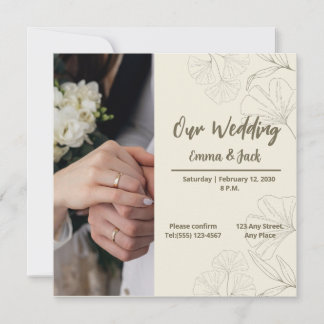 Elegant Botanical Wedding Invitation