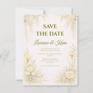Elegant Botanical Wedding Save the date