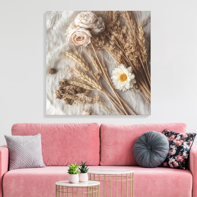 Élégant Bouquet Floral Art Mural (Insitu(Salon))