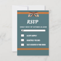 Elegant Bow Cravate simple carte RSVP