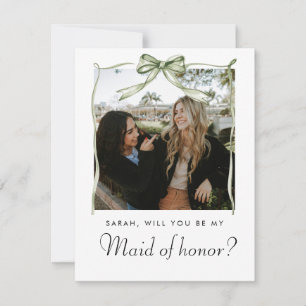 Elégant Bow you will be My Maid of honore Photo