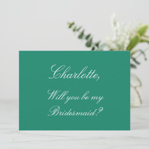 Élégant Bridesmaid Proposition Invitation