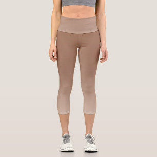 Élégant bronze rustique haut taille Capri Leggings