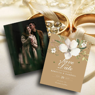 Elégant Budget Aquarelle Floral Mer Enregistrer La