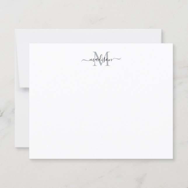 Élégant budget de script féminin Monogramme Gris f (Devant)