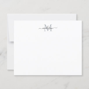 Élégant budget de script féminin Monogramme Gris f