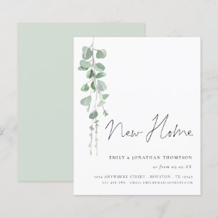 Élégant budget Eucalyptus Script Moving New Home
