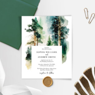 Élégant budget Faire-part de mariage de la forêt v