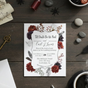 Élégant Budget Halloween Floral Boho Bordeaux