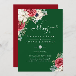 Élégant budget Mariage rouge blanc bleu floral