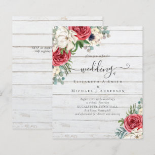 Élégant budget Mariage rouge blanc bleu floral