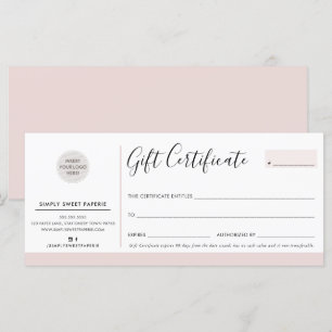 ELEGANT BUSINESS moderne chic rose pâle logo