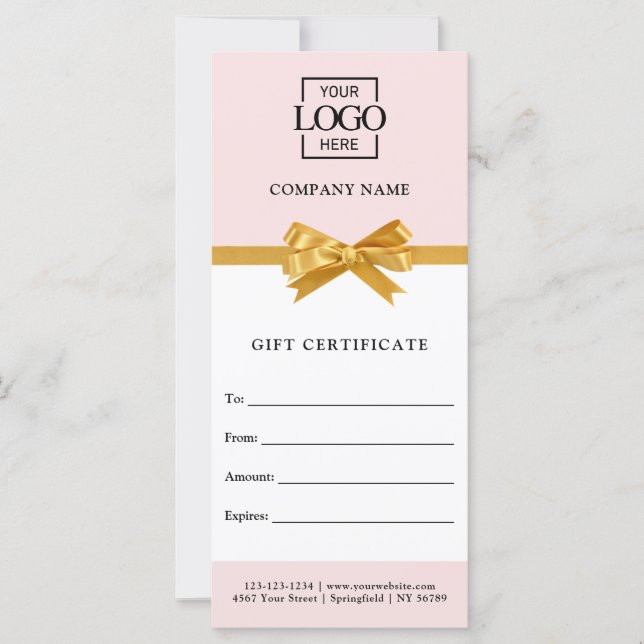 Elegant Business Personalized Gift Certificate (Devant)