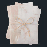 Elégant cadeau de feuille de palme or en marbre<br><div class="desc">L'aménagement comprend une feuille de palme dorée contre un arrière - plan motif rose et en marbre. Un emballage cadeau idéal pour de nombreuses occasions,  y compris des mariages,  des douches nuptiales,  des anniversaires,  des anniversaires,  des fêtes de Noël,  et bien plus encore.</div>