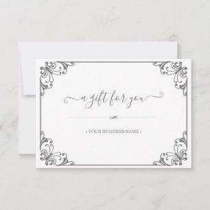 Elégant cadre fleuri Customisé certificat cadeau