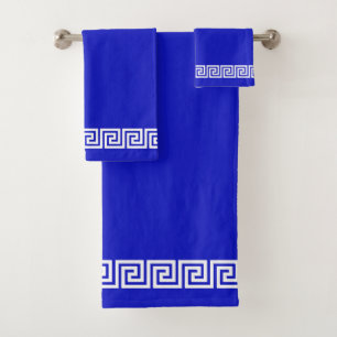 Elégant cadre Motif grec sur Royal Blue