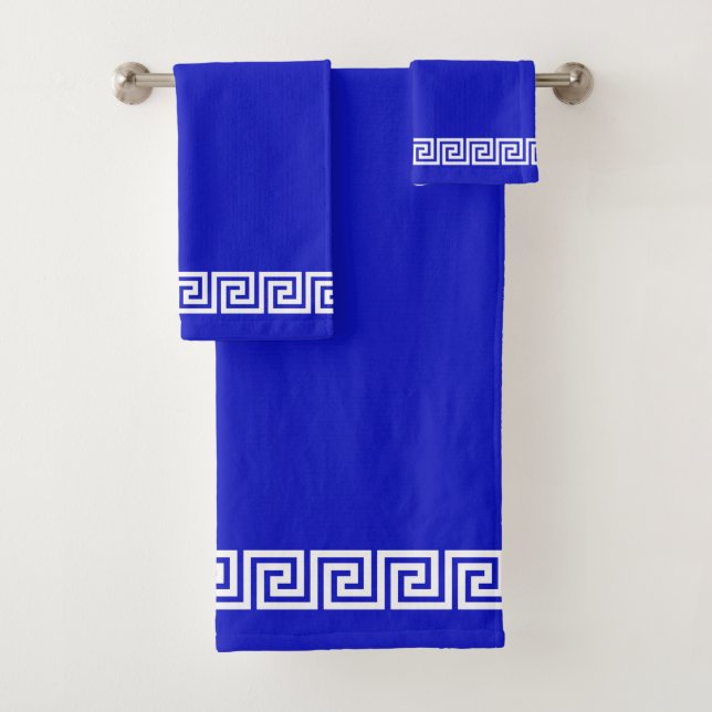 Elégant cadre Motif grec sur Royal Blue (En situation)
