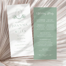 Élégant Calligraphie Sage Botanique Crest Programm