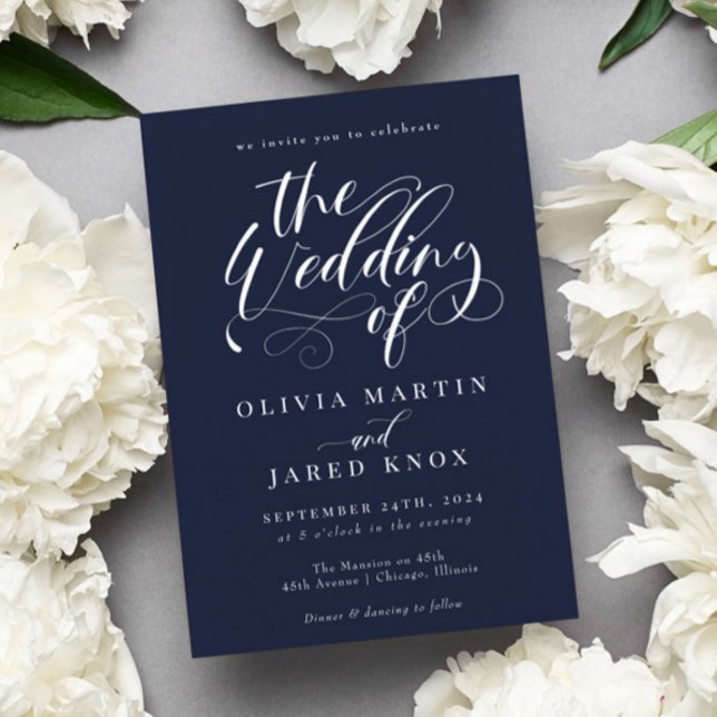 Elegant Calligraphy Classic Wedding Invitation (Créateur téléchargé)