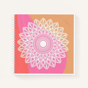 Elégant Carnet coloré de Mandala Floral Bohemian