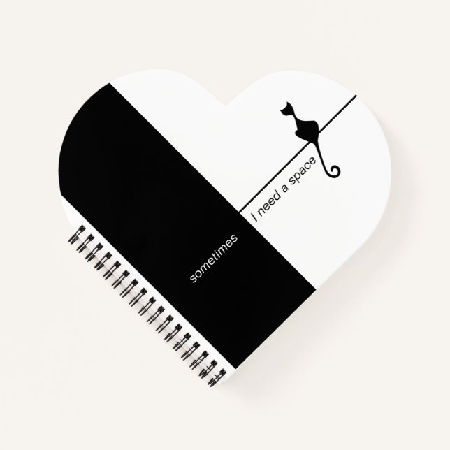 Élégant Carnet d'art d'illustration de chat noir (Devant)