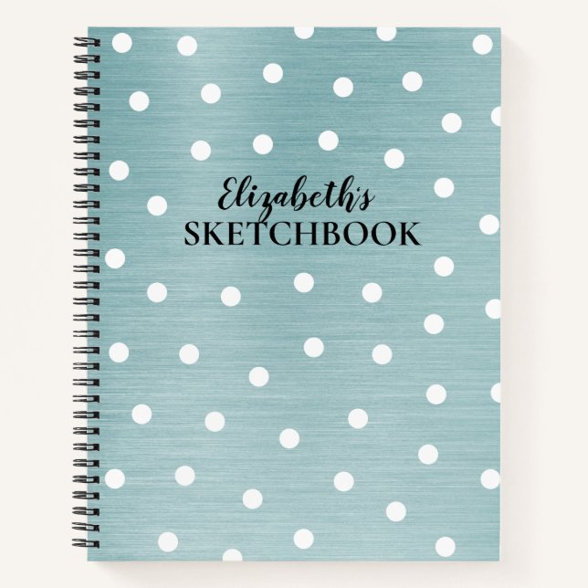 Élégant Carnet de carnet de croquis Monogram Blue  (Devant)