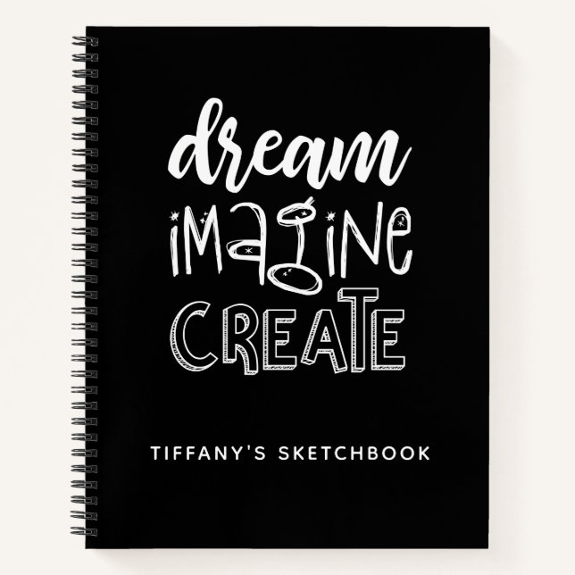 Elégant carnet de croquis noir blanc (Devant)