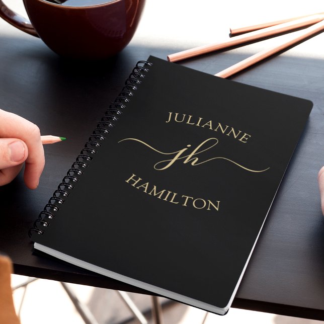 Élégant Carnet de nom de script initial du monogra (Créateur téléchargé)