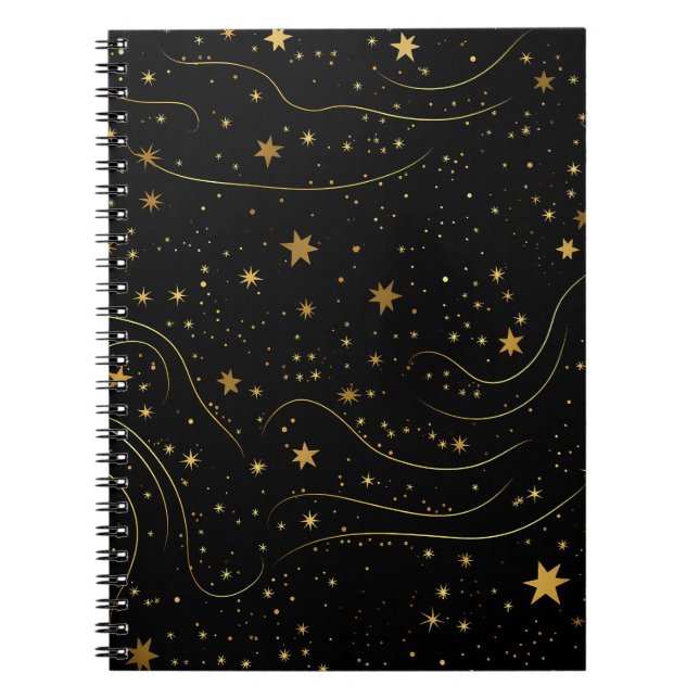 Elégant Carnet de nuit Gold Starry (Devant)