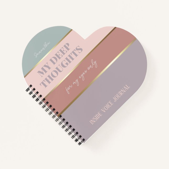 Élégant Carnet de poche Rose doré moderne et pouss (Devant)