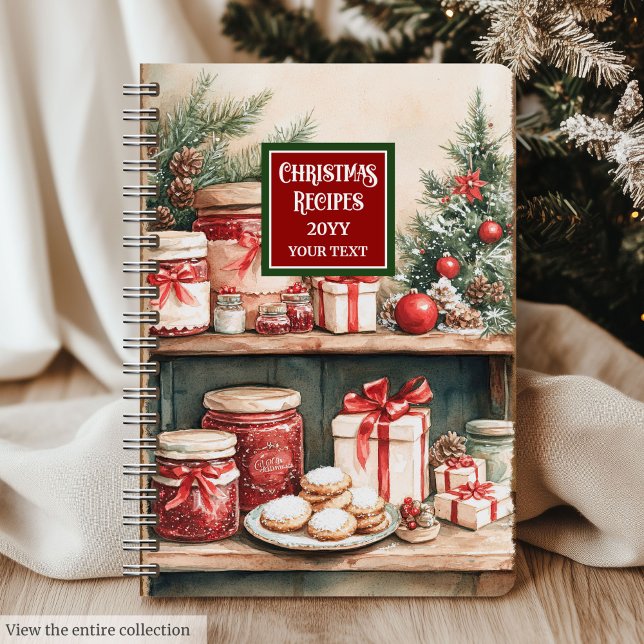 Elégant Carnet De Recettes De Vacances Pour Le Don (Elegant Holiday Recipe Notebook For Gifting)
