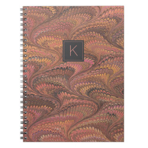 Élégant Carnet en marbre Brown rose