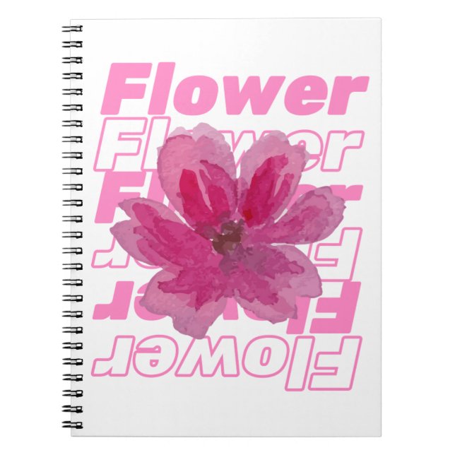 "Elégant Carnet Floral - Fleur Pastel esthétique (Devant)