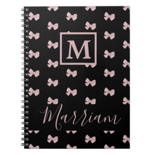 Élégant Carnet photo personnalisé rose et noir