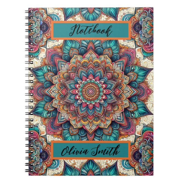 Élégant Carnet photo spirale Mandala (Devant)