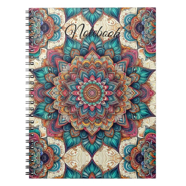 Élégant Carnet photo spirale Mandala (Devant)