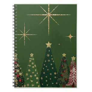 Élégant Carnet Spiral Arbre de Noël