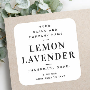 Elégant carré blanc ajouter vos étiquettes de prod