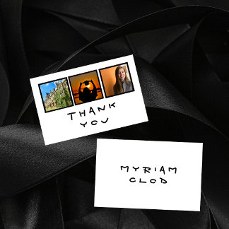 Élégant Carte de remerciements blanc