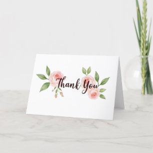 Elégant Carte de remerciements d'aquarelle florale